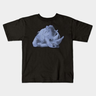 rhino lying down Kids T-Shirt